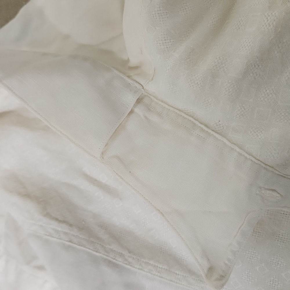 1970s Vintage Linen Men's Nordstrom Button Down 15/33 - Picture 9 of 9